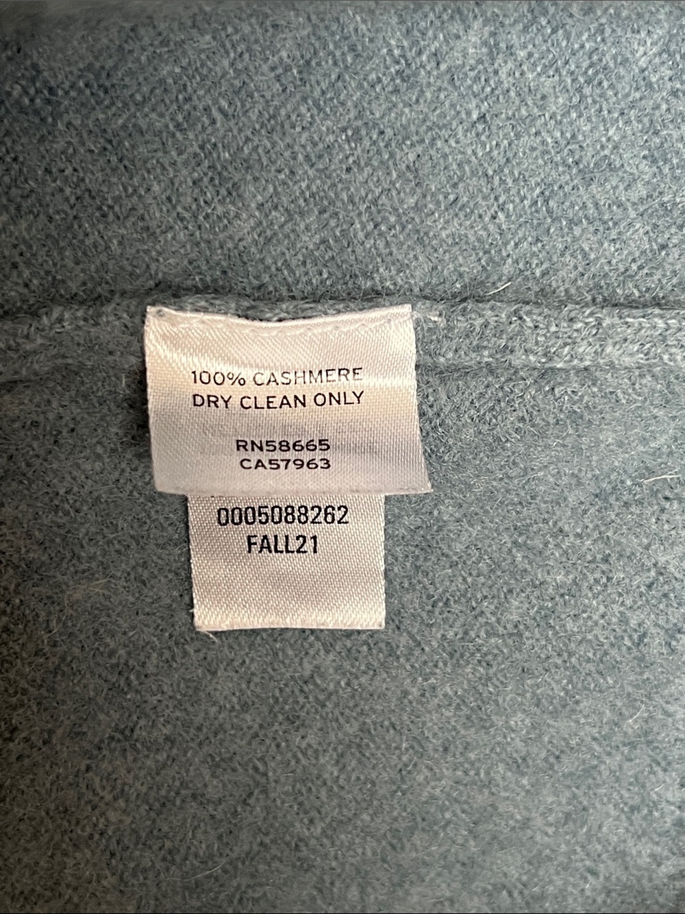 Nordstrom 100% Cashmere V-Neck Sweater Blue Size L - Picture 7 of 7